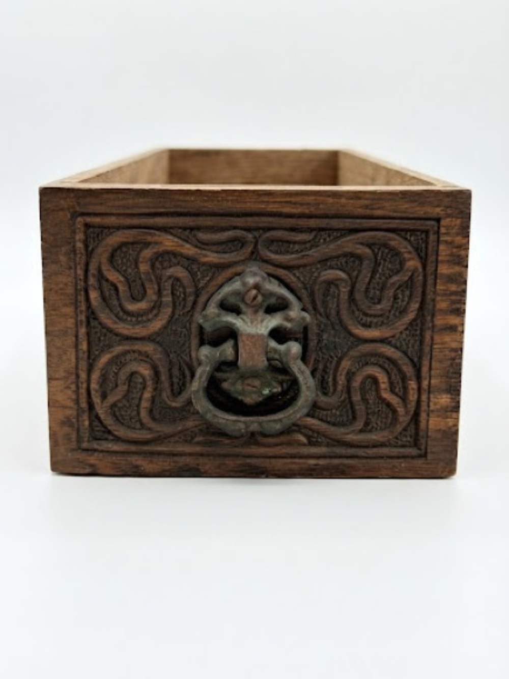 🪡✨ Antique Singer Sewing Machine Cabinet Drawer - Carved Wood